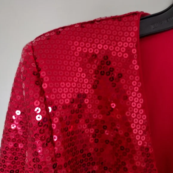 Lovers & Friends red sequined wrap around dress size small